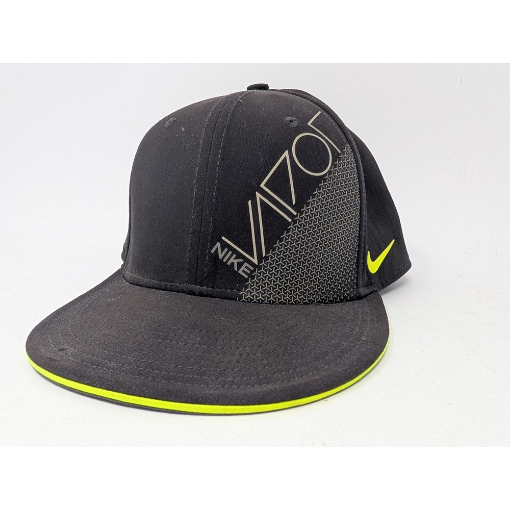 Nike Hat Cap Snap Back Mens One Size Black RZN Vapor Swoosh Golf Twill Yellow
